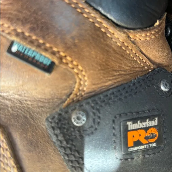 Timberland PRO Waterproof Boondock 6&quot; Comp Toe Work Boots 92615 Brown Size 9 M