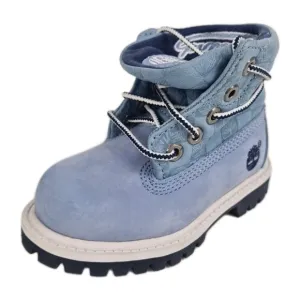 Timberland Roll Top Workshirt TODDLER Boots Hiking Blue Leather Size 6