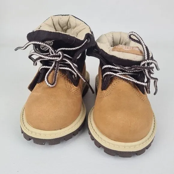 Timberland Roll Top Workshirt TODDLER Boots Hiking Wheat Leather