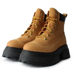Timberland Sky 6-Inch Lace Up Wheat Nubuck Boots Size 7