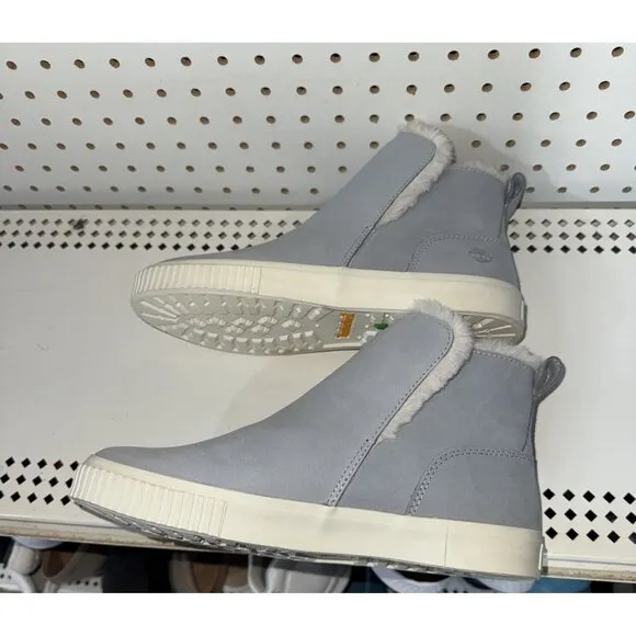 Timberland Skyla Bay Womens Suede Faux Fur Lined Pull On Booties Size 9 Gray
