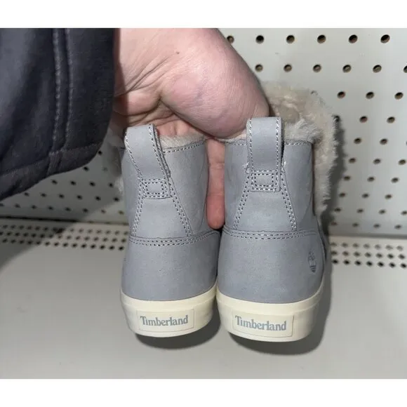 Timberland Skyla Bay Womens Suede Faux Fur Lined Pull On Booties Size 9 Gray