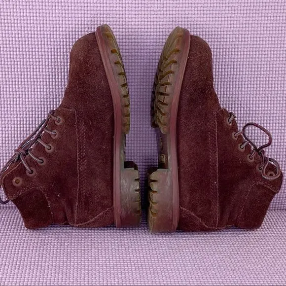 Timberland Timberdry Primaloft 200 Waterproof Suede Boots Burgundy 13 A0330