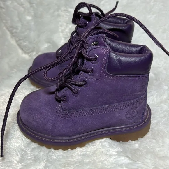 Timberland Toddler Premium Waterproof Boots Purple Size 4