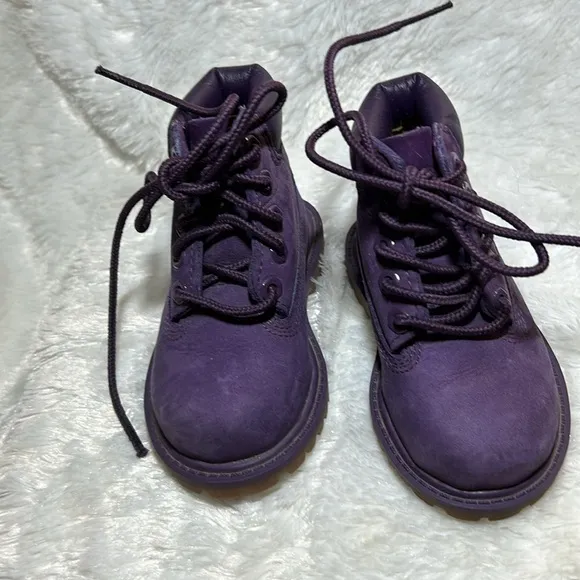 Timberland Toddler Premium Waterproof Boots Purple Size 4