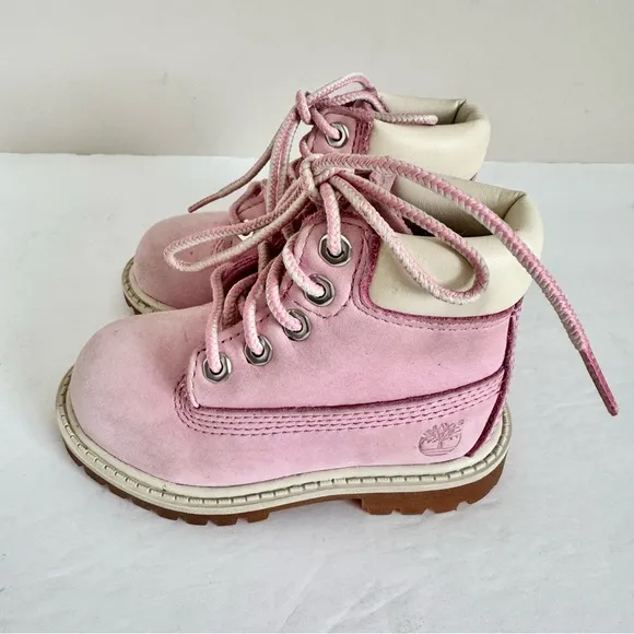 Timberland Toddler waterproof premium nubuck boots in rose pink Size 5.5