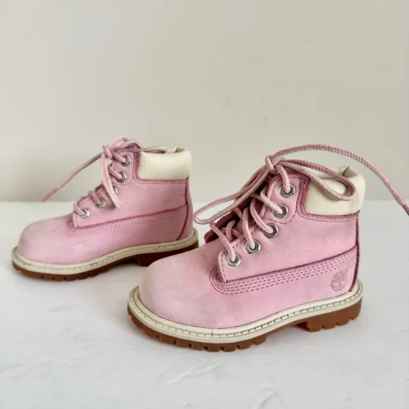 Timberland Toddler waterproof premium nubuck boots in rose pink Size 5.5