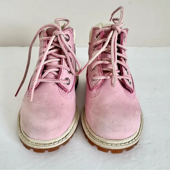 Timberland Toddler waterproof premium nubuck boots in rose pink Size 5.5