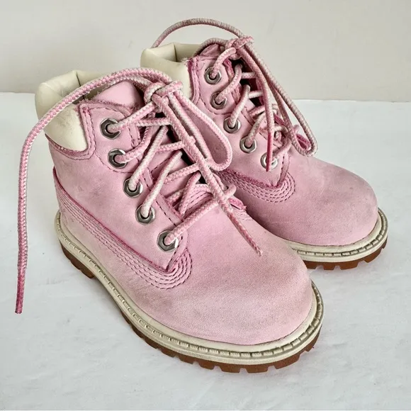 Timberland Toddler waterproof premium nubuck boots in rose pink Size 5.5