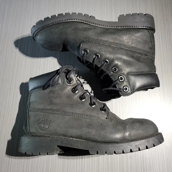 Timberland Waterproof Leather Black Boots Mens 5 Women 6.5 12907 Primaloft‎ 200.