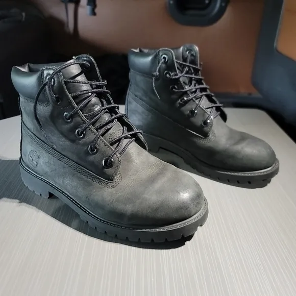 Timberland Waterproof Leather Black Boots Mens 5 Women 6.5 12907 Primaloft‎ 200.