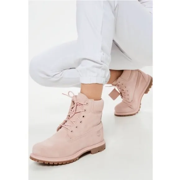 Timberland Women’s Classic LT Pink Nubuck Boots