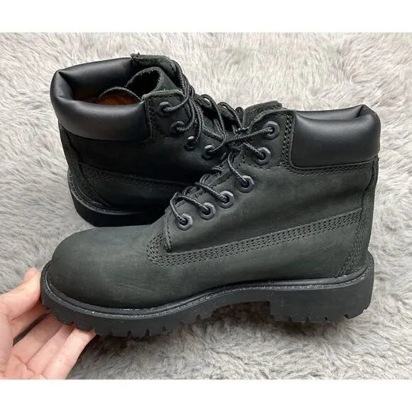 Timberland black nubuck premium 6 inch waterproof boots