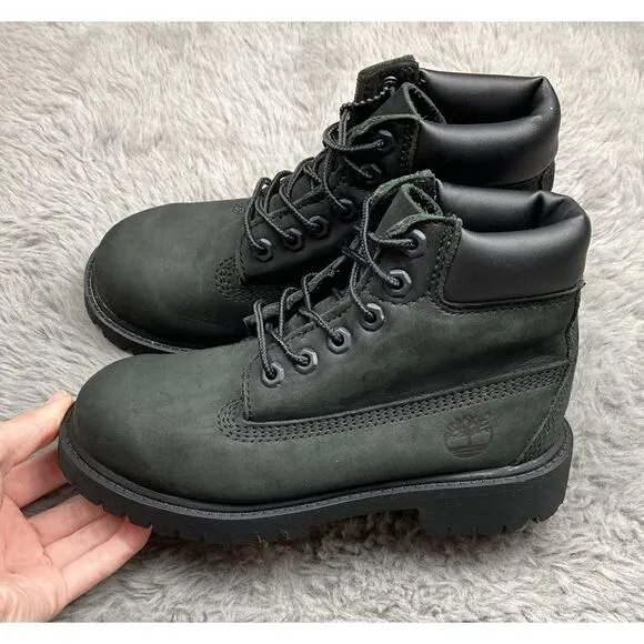 Timberland black nubuck premium 6 inch waterproof boots