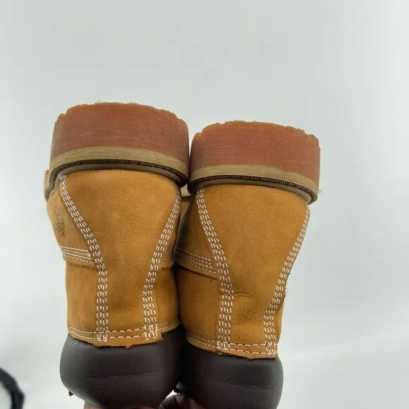 Timberland Classic 12709 Youth 6” Premium Waterproof Boots Wheat Nubuck Size 2