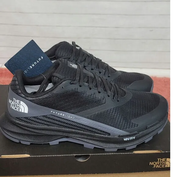 TNF VECTIV Exploris 2 FUTURELIGHT Leather Hiking Shoes Black/Vanadis Grey sz 8.5