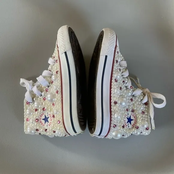 Toddler converse blinged out! Size 5