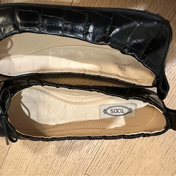 TOD'S Black Leather Women's Shoes