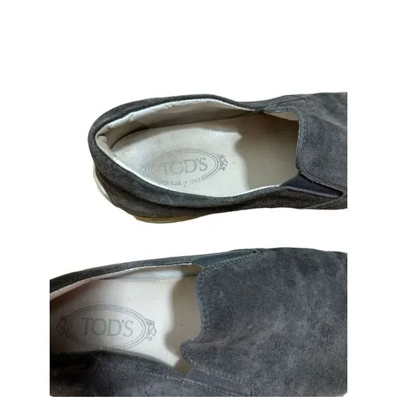 TOD’S Grey Slip On Shoes Size 9