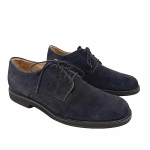 TOD'S | Men's Derby Lace-Up Suede Oxford Dress Shoes in Blue | Sz 8.5
