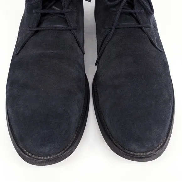 TOD'S | Men's Derby Lace-Up Suede Oxford Dress Shoes in Blue | Sz 8.5
