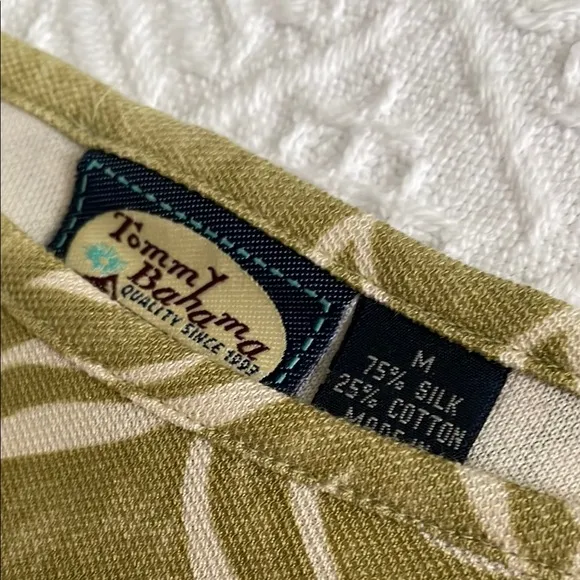 Tommy Bahama silk Olive Green Floral Top and Skirt Set