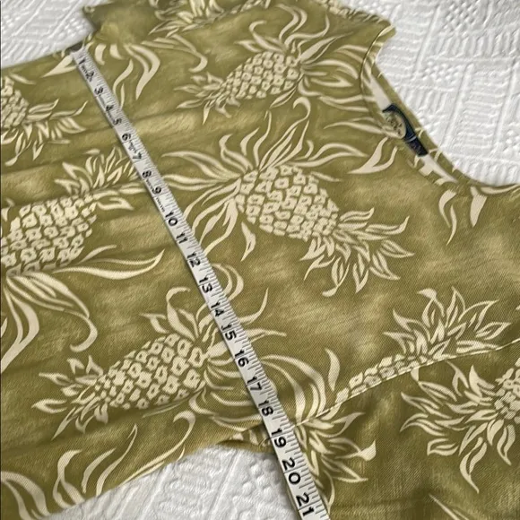 Tommy Bahama silk Olive Green Floral Top and Skirt Set