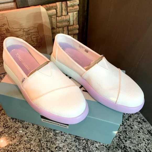 TOMS Alpargata Mallow Ombre Slip-on Shoes Size 8 New