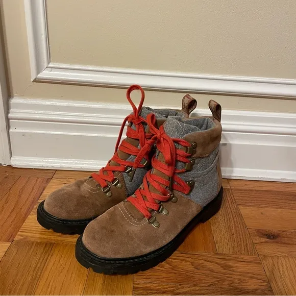 TOMS Women’s Summit Rawhide Gray Wool Waterproof Boots Size 8