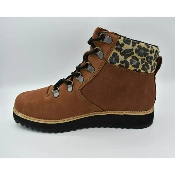 Toms Women Size 9.5 Mojave Oiled Waterproof Ember Nubuck Leopard Suede Mid Boots