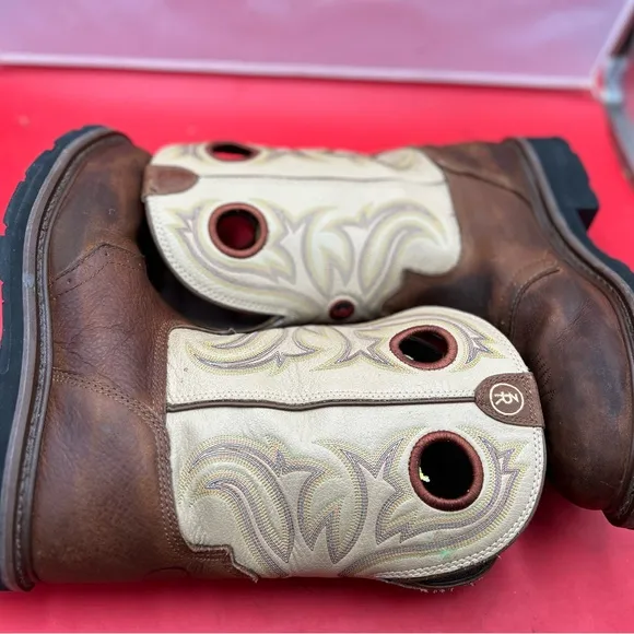 Tony Lama men 11 steel toe waterproof cowboy boots