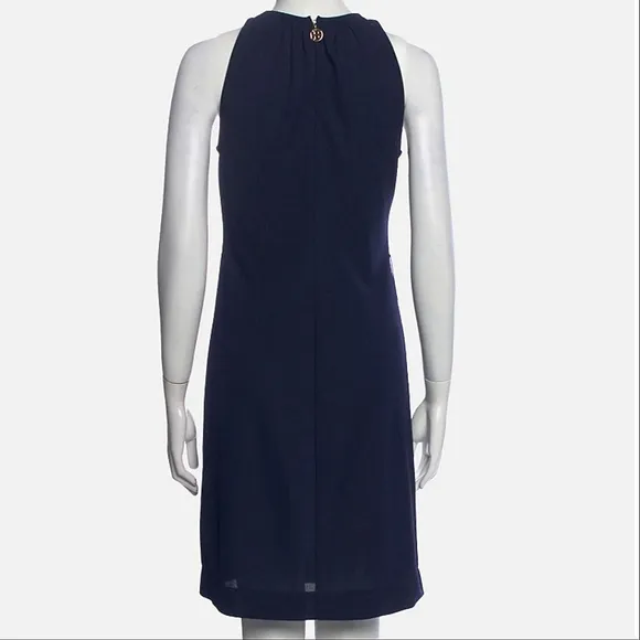 Tory Burch navy blue Flinnia knee length sleeveless shift dress M