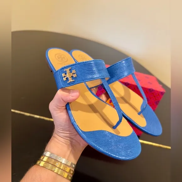 Tory Burch NWT Luxury Summer Beach Vacation Minimalist Authentic Kira Sandal