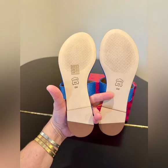 Tory Burch NWT Luxury Summer Beach Vacation Minimalist Authentic Kira Sandal