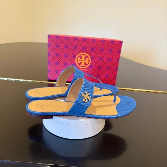 Tory Burch NWT Luxury Summer Beach Vacation Minimalist Authentic Kira Sandal