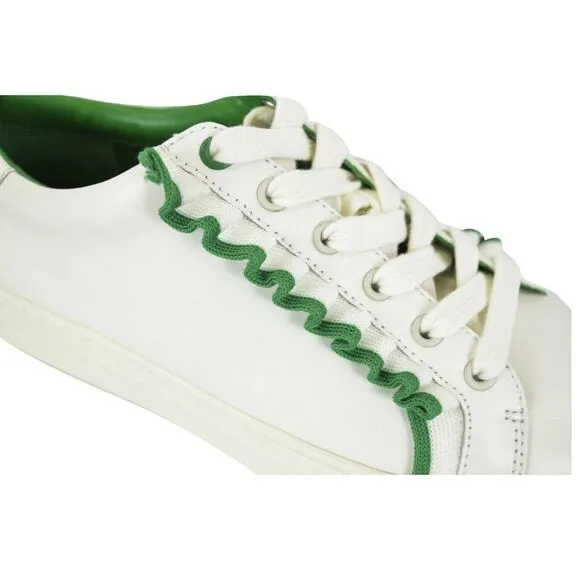 Tory Burch Ruffle Leather Sneaker Sport Shoes 8.5