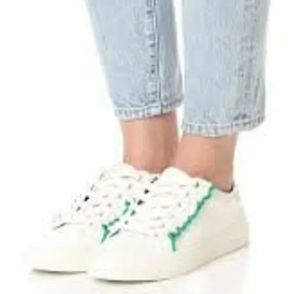 Tory Burch Ruffle Leather Sneaker Sport Shoes 8.5