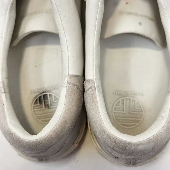 Tory Burch Sport Womens White Leather Suede Triple Strap Sneakers Size 7M