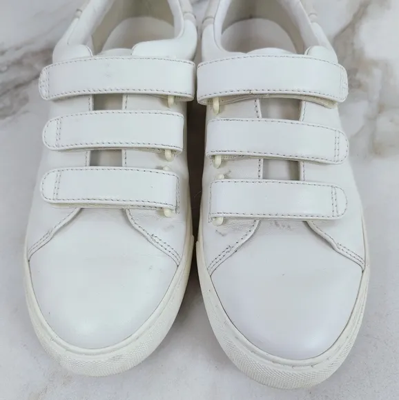 Tory Burch Tory Sport White Leather Taupe Color Block Sneakers Tennis Shoes, 8.5