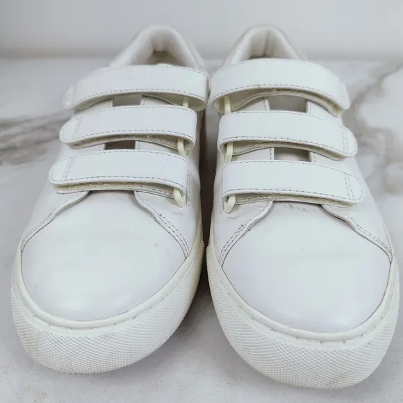 Tory Burch Tory Sport White Leather Taupe Color Block Sneakers Tennis Shoes, 8.5