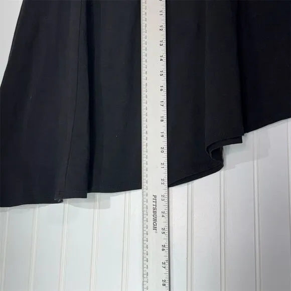 Tripp NYC Daang Goodman Asymmetrical Skirt Black Faux Leather Trim Buckle Punk S