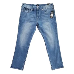 True Religion Geno Men's Size 40x32 Relaxed Slim Big Flap Medium Heavenly Wash