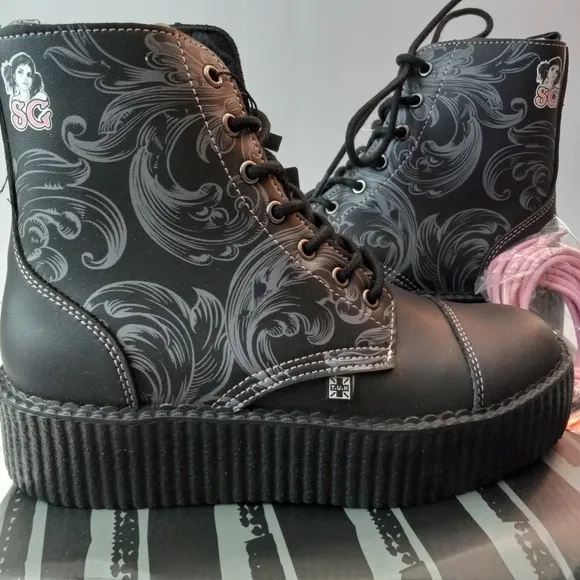 T.U.K. X SuicideGirls Viva Mondo Boots