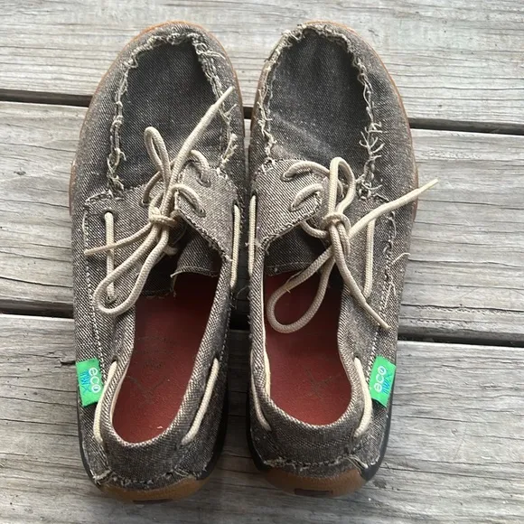 TWISTED X Men's Driving Moc Boat Shoes Eco Dust Size 8