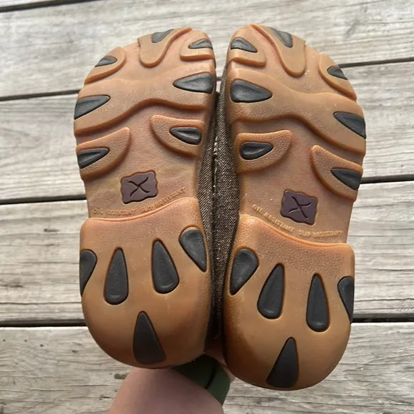 TWISTED X Men's Driving Moc Boat Shoes Eco Dust Size 8