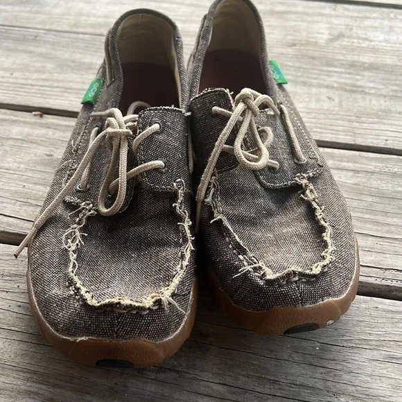 TWISTED X Men's Driving Moc Boat Shoes Eco Dust Size 8
