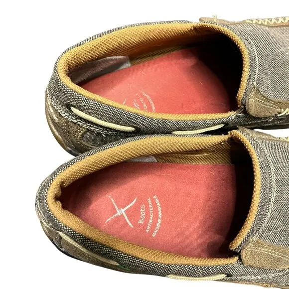 Twisted X Men’s Slip-On Driving MOC Shoes  MDMS012 Size 11 M