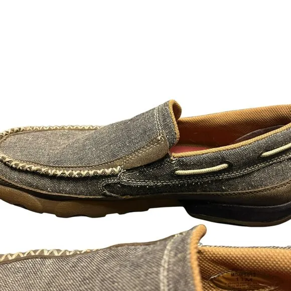 Twisted X Men’s Slip-On Driving MOC Shoes  MDMS012 Size 11 M