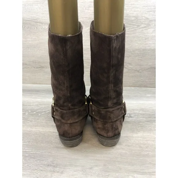Two Lips Wichita Harness Western Cowboy Boots Brown Leather Womens Size 7