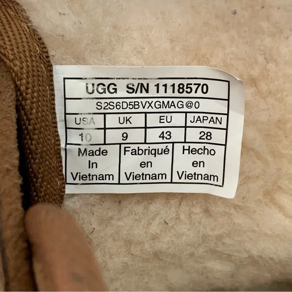 UGG 1118570 Men's Chestnut Brown Neumel SnapBack Tan Suede Boots Size 10